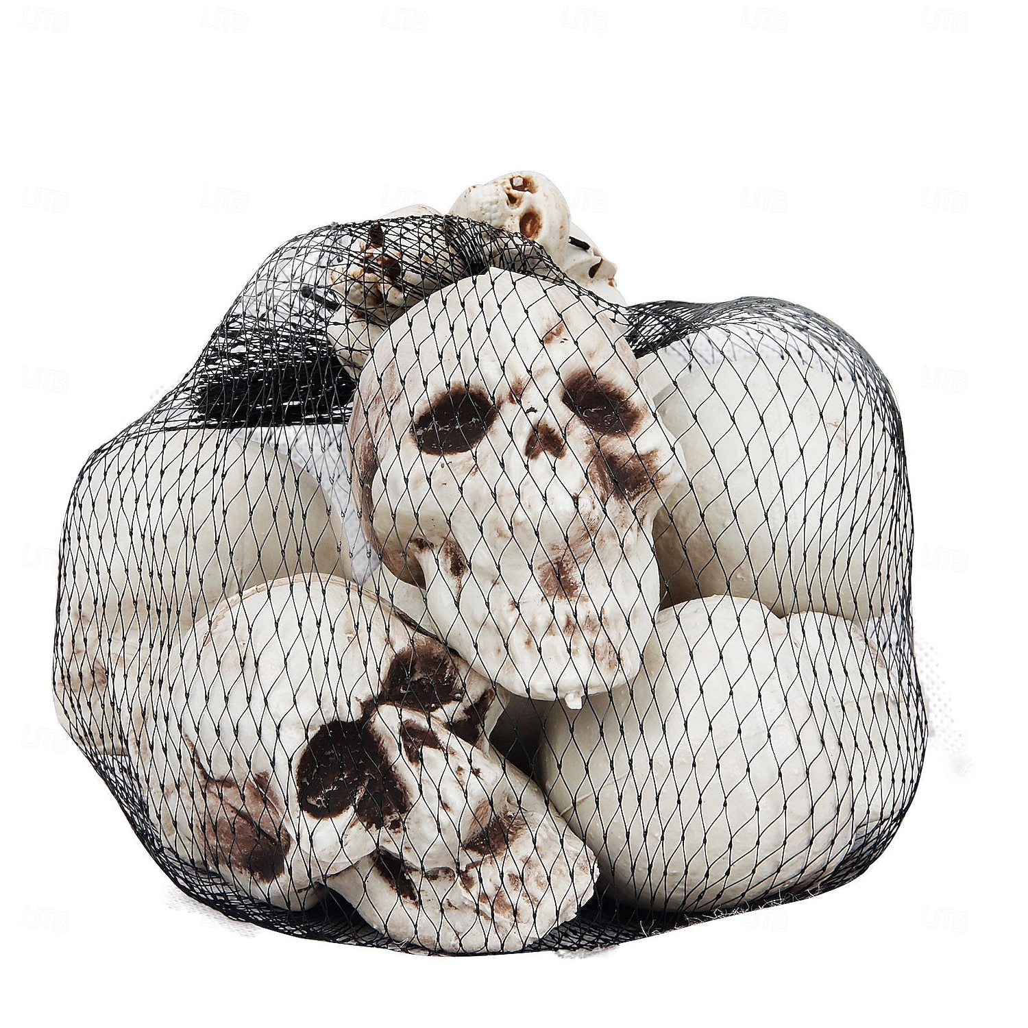 Halloween schedel decoratie hanger spookhuis geheime kamer gepersonaliseerde creatieve mesh zak kleine schedel rekwisieten 2025 - $20.99 –P4