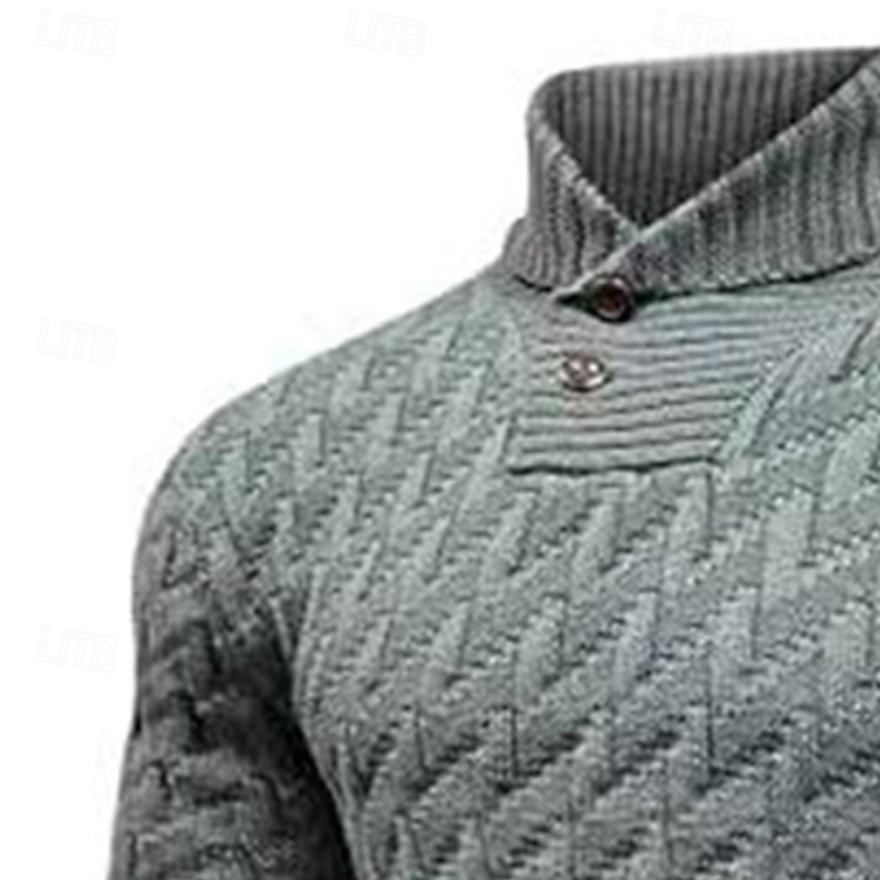 Homme Pull Torsadé Tricoter Hauts Réguliers Tricoté Coupe ajustée Uni Col montant Tricots Contemporain Occasionnel Tenue quotidienne Vêtement Tenue Automne Noir Rouge Bordeaux M L XL de 2025 ? €36.99 –P10