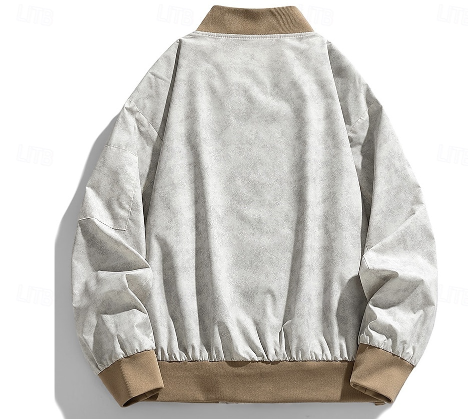 Per uomo Giacca Giacca Casual All'aperto Vacanza Caldo Cerniera Tasca Autunno Inverno Semplice Moda Comfort Colletto Mao Regolare Nero Cachi Giacca del 2025 a $49.99 –P5