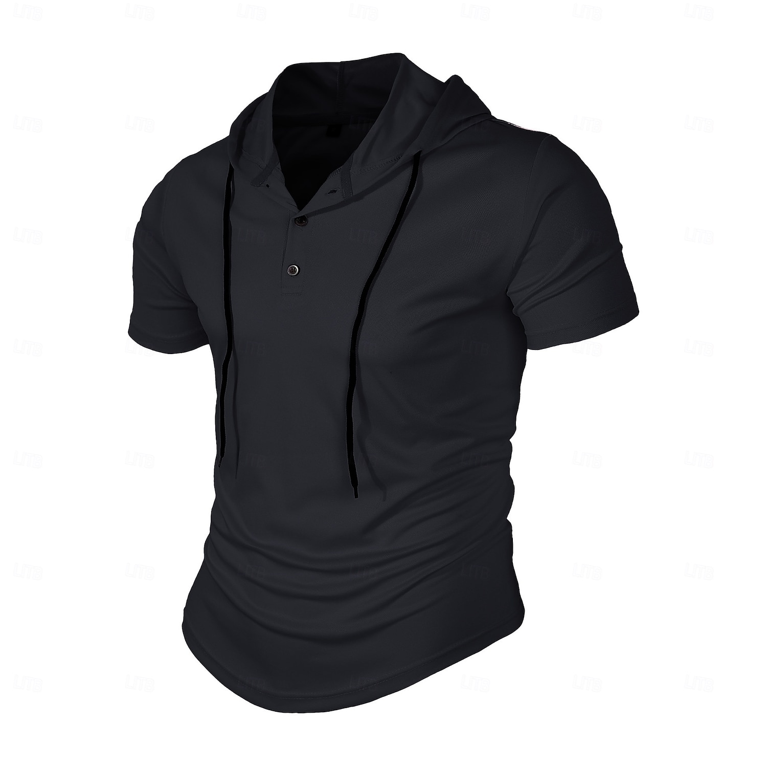 Муж. Футболка Короткие рукава Толстовка с капюшоном Капюшон Лето Все сезоны Сплошной цвет Мода Оригинальный рисунок Спортивные Кулиска Классический Капюшон Для улицы Повседневные На выход 2026 - $20.99 –P8