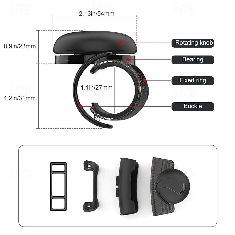 Bouton de rehausseur de volant universel, poignée de direction assistée pour voiture, roulement à billes, poignée d'assistance, contrôle de rotation facile pour tous les véhicules, camions, SUV de 2025 ? $12.99 –P5