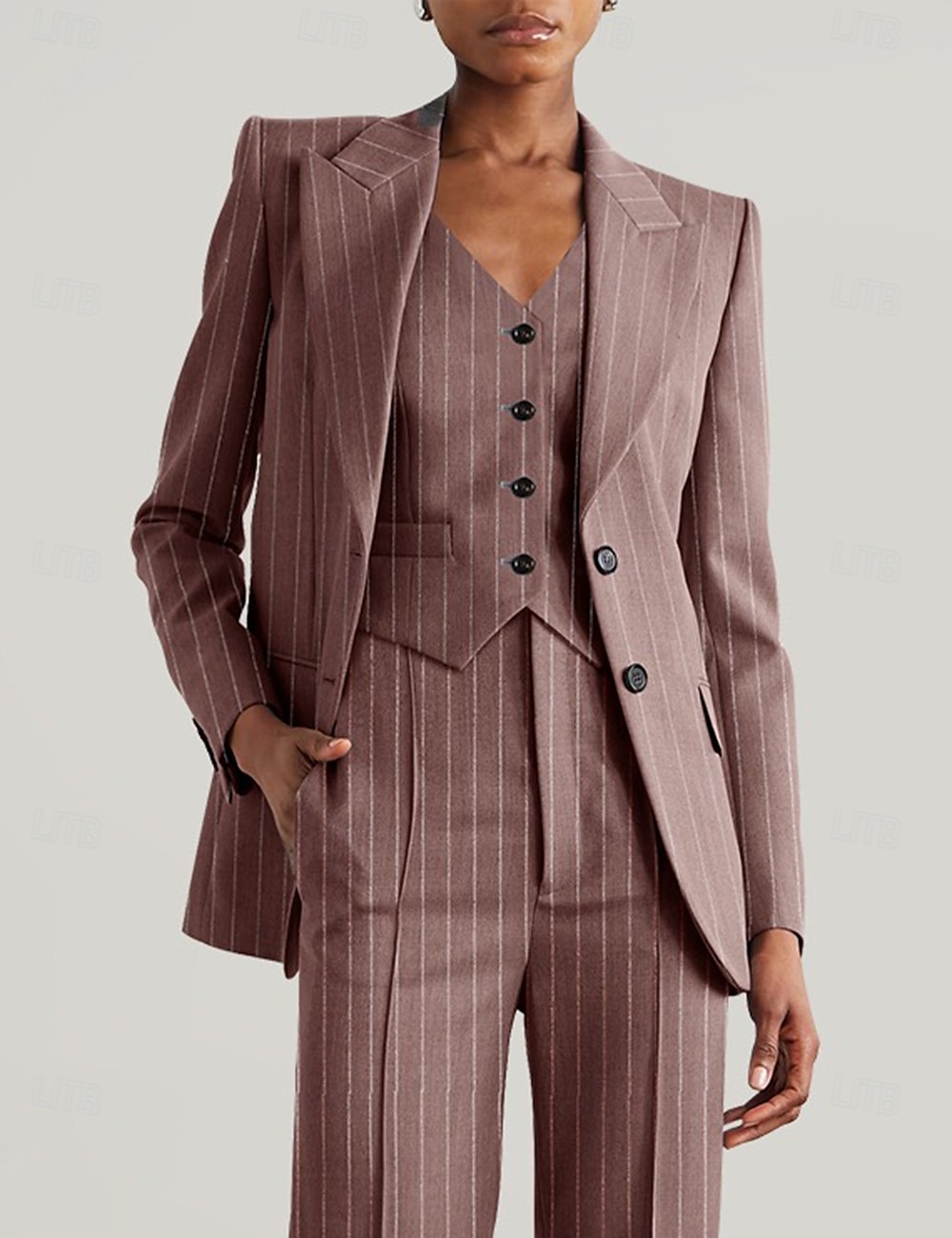 damesblazers moeder van de bruid elegante lange mouwen met knopen effen kleur 2025 - $99.99 –P8