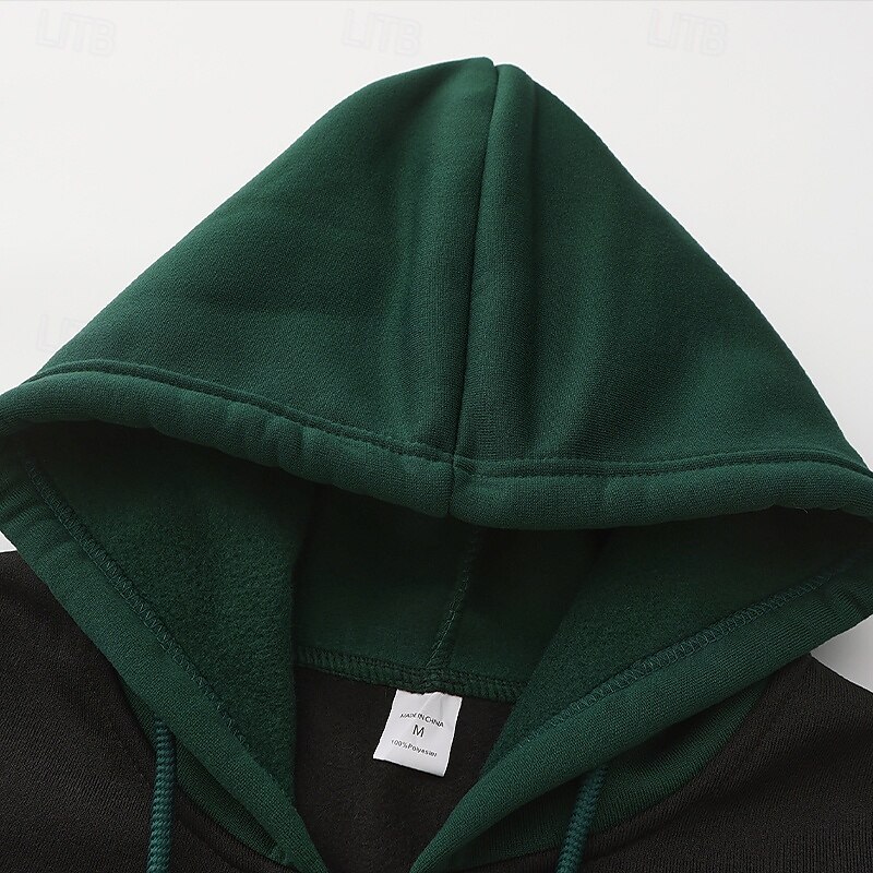 Per uomo Felpa con cappuccio Felpa con cappuccio a zip intera Felpa con cappuccio in pile Rosso Verde scuro Grigio chiaro Grigio scuro Caffè Con Cappuccio Semplice Patchwork Blocco di colore Sport del 2025 a $25.99 –P7