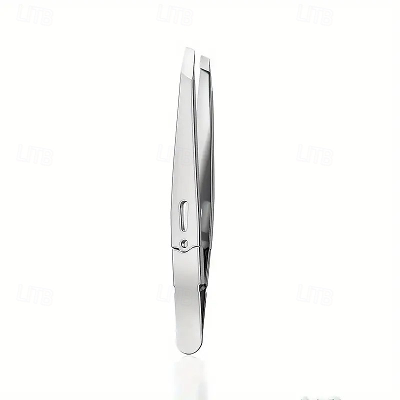 1 stk. presisjonspincett for øyenbryn og ansiktshår, slitesterk hårfjerningspinsett i rustfritt stål for napping av skjegg og bryn, essensielt skjønnhetsverktøy for daglig stell 2026 - $7.49 –P6