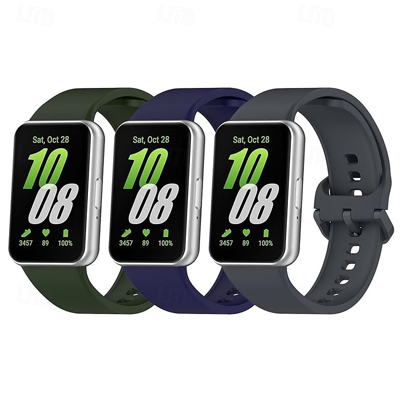 3 csomag Óraszíj mert Samsung Galaxy Galaxy Fit 3 Szilikon Csere Szíj Bájos Sportszíj Modern csat Karszalag 2025 - $12.99 –P4