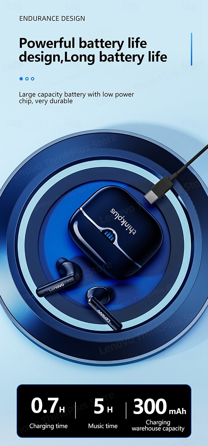 2025年 レノボ LP15 TWSトゥルーワイヤレスヘッドフォン 耳の中 Bluetooth 5.3 ステレオ 充電ボックス付き 内蔵マイク のために Apple Samsung Huawei Xiaomi MI 日常使用 旅行 サイクリング 携帯電話 コレクション – $27.99 –P9