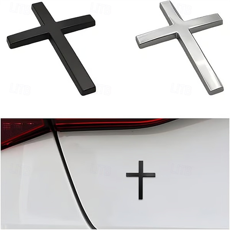 Lot de 4 autocollants en métal représentant une croix de Jésus-Christ, emblème en métal 3D pour voiture, moto, vélo électrique, décoration de logo arrière pour modification de véhicule de 2025 ? $17.49 –P8
