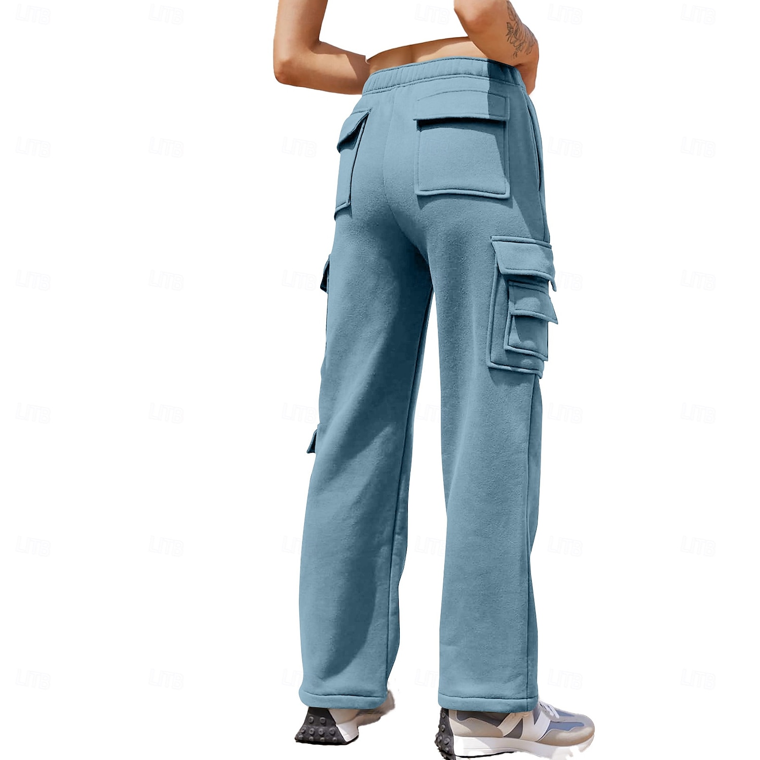 Femmes Pantalons Cargo Chinos Occasionnel Athlétique Longueur mollet Naturel Uni Ceinture Élastique Poches multiples Confortable Respirabilité Décontracté Quotidien Abricot Bleu de minuit Café Bleu de 2025 ? $24.99 –P10