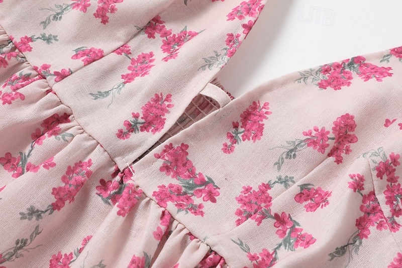 Damskie Sukienka mini Sukienka Boho Codzienne sukienki Letnie sukienki Strój zachodni Zabytkowe Codzienny Plaża Urlop Regularny Kwiaty Bez rękawów Głęboki dekolt w serek Rumiany róż Lato 2026 - $31.99 –P7