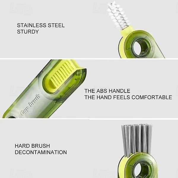 Lot de 3 brosses de nettoyage multifonctions 3 en 1, brosses en forme de U pour le bord et le couvercle des bouteilles d'eau, thermos, biberons, nettoyage des espaces étroits, outil de nettoyage des de 2025 ? $11.49 –P8