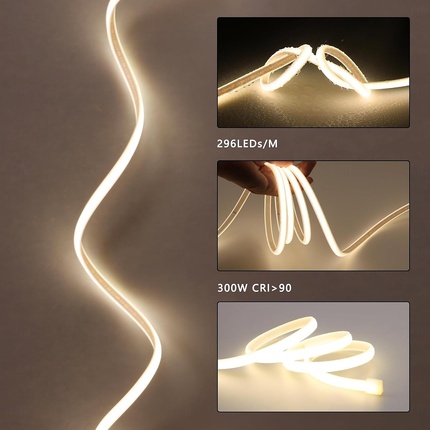 AC 220V COB LED Strip Lights Outdoor Waterproof IP65 White Super Bright 10W/M CRI 80 LED Rope Light With switch plug 2025 - $16.99 –P4