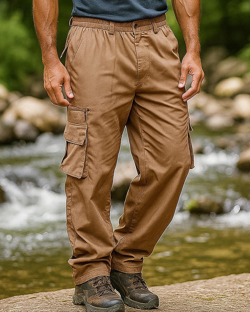 Herren Cargohosen Wanderhosen Außen Normale Passform Wasserdicht Winddicht Unterteile Tasche Schwarz Armeegrün Camping / Wandern Laufen S M L XL XXL 2025 - $18.49 –P3