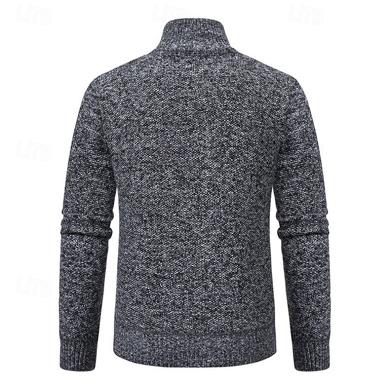 Miesten Neulepusero Joustin Neuloa Tavalliset topit Kudottu Tiukka Tavallinen Pystykaulus Neuleet Moderni nykyaikainen Kausaliteetti Arki-asut Vaatetus Syksy Talvi Viini Sininen L XL 2XL 2025 - $30.99 –P6