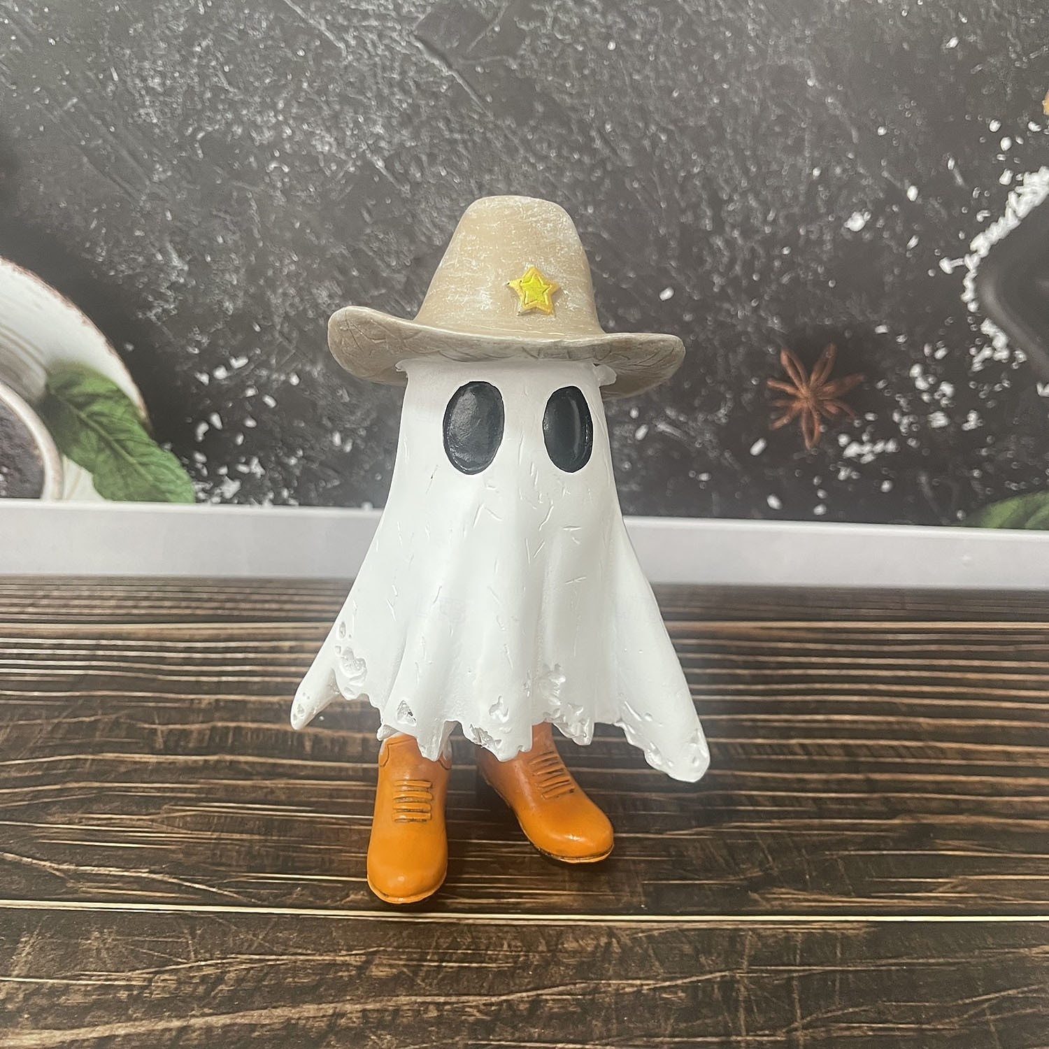 Halloween Cowboy Cute Ghost Decoration Resin Figurine, Spooky Resin Sculpture Decor, Small Desktop Statue for Home, Office, Party Decoration 2026 - $26.99 –P3