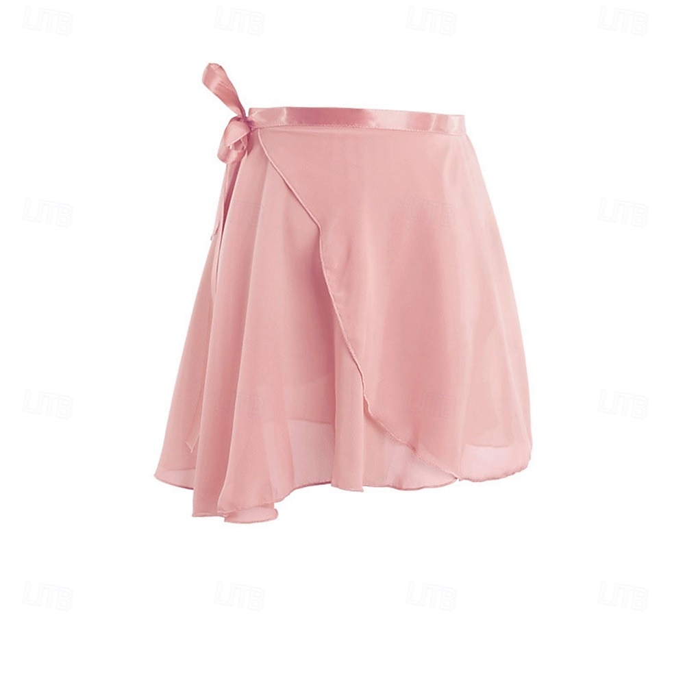Volwassen balletdansrok, elastische taille chiffon halve rok met lintstrik, ideaal voor de training &balletopleiding 2025 - $19.49 –P16