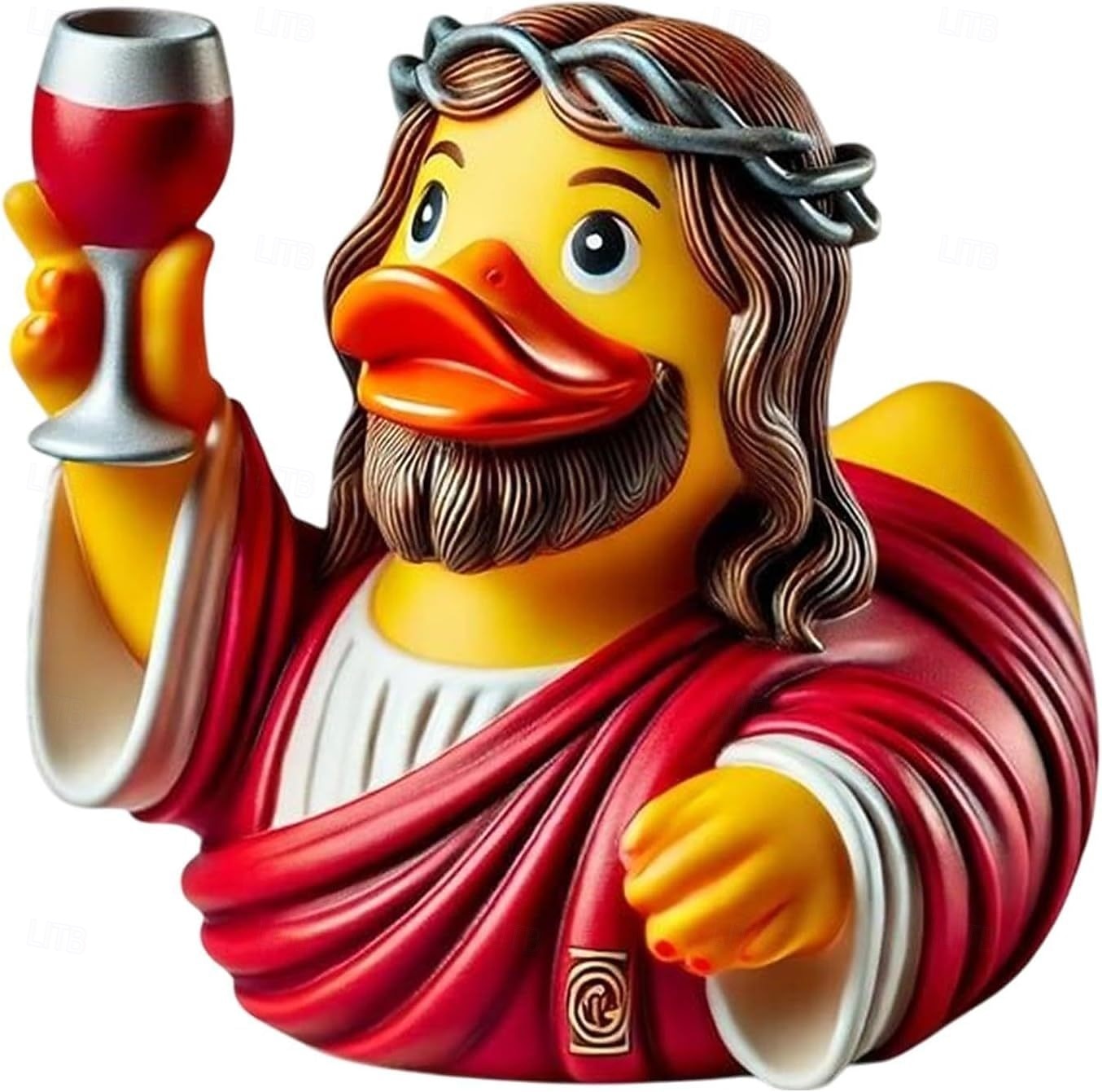 Figura de pato de Jesús María, estatua de pato de resina, regalo de decoración religiosa para el hogar, divertida escultura de pato de goma católico para escritorio, estante o exhibición de mesa. 2026 - $17.99 –P5