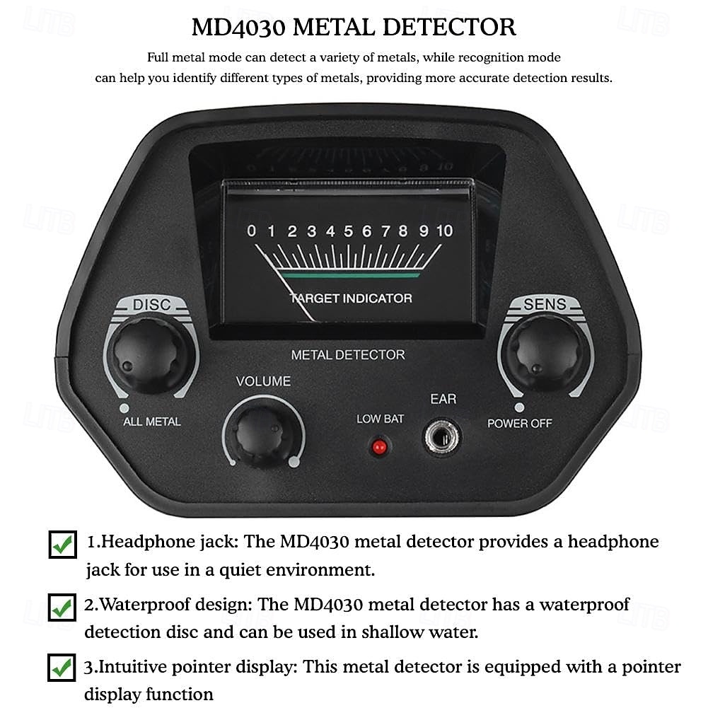 2025年 md-4030 プロフェッショナル地下金属探知機 調整可能な金探知機 トレジャーハンター トラッカー シーカー 金属回路探知機  コレクション – $106.99 –P4