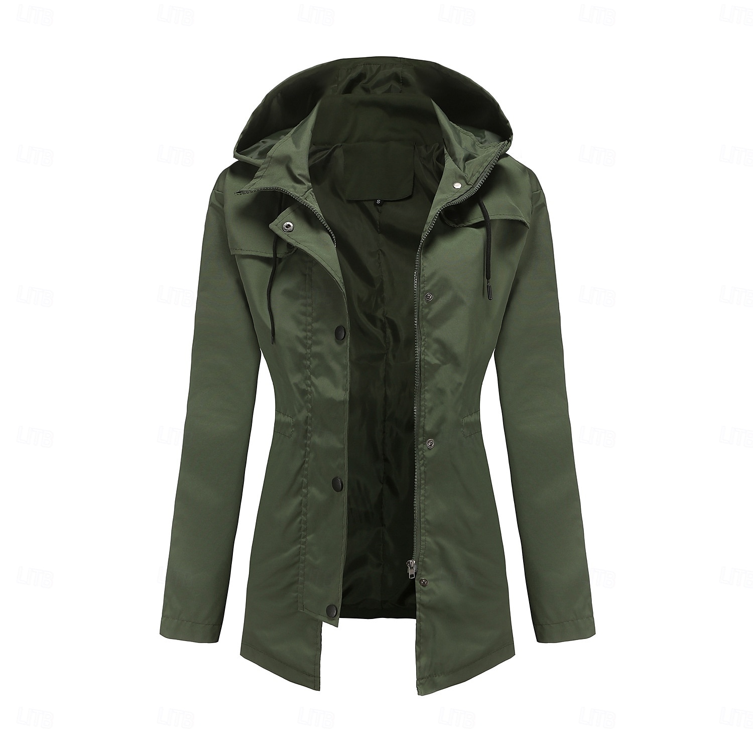 Femmes Manteau Confortable Avec Poches Fermeture intégrale Mode street style Uni Extérieur Décontracté Quotidien Long À capuche Coupe régulière manche longue Vêtements d'extérieur Noir Jaune Rose de 2025 ? $38.99 –P14