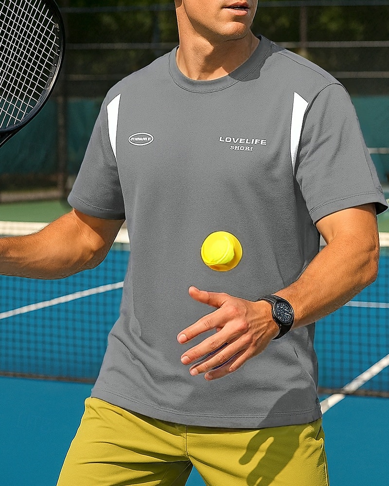 US Open Pánské Slátanina Sportovní košile Tenisové tričko Krátké rukávy Ter Emen Odvod vlhkosti Prodyšné Tenis Golf Pickleball Fialová Šedá Oblečení na tenis 2025 - $23.19 –P4