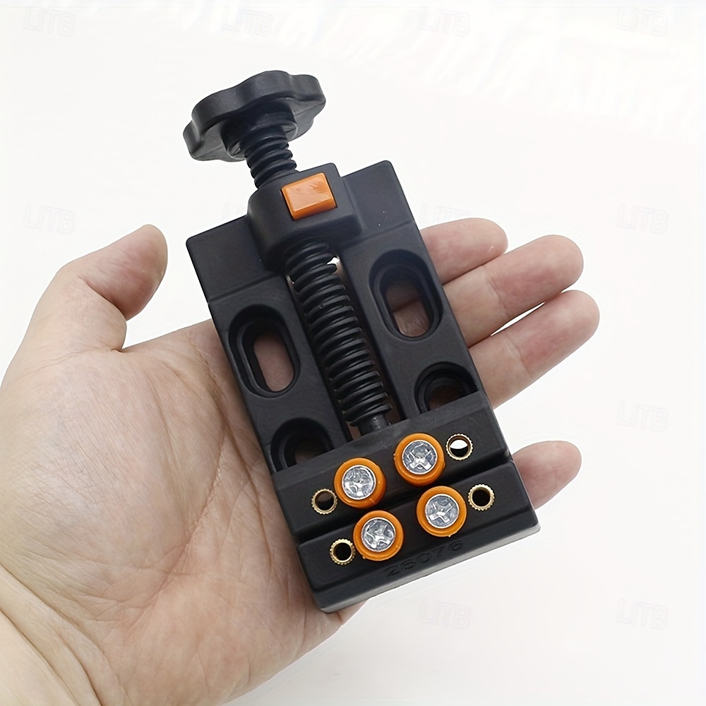 1 kpl miniporapuristimen puristin korujen ja askartelun tekemiseen, pikasäätöinen 0-2 tuuman (0-5,3 cm) abs-muovista valmistettu ruuvipenkki oliivinvihreällä bodhi-helmiotteella, tarkkuusporaus 2026 - $52.99 –P6