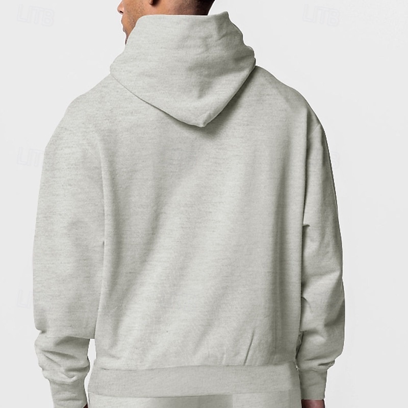 Męskie Bluza z Kapturem Bluza z kapturem Czarny Granatowy Khaki Szary Kaptur Równina Zapiąć na zamek błyskawiczny Przednia kieszeń Sport i turystyka Codzienny Święto Moda miejska Nowoczesne 2025 - $26.99 –P8