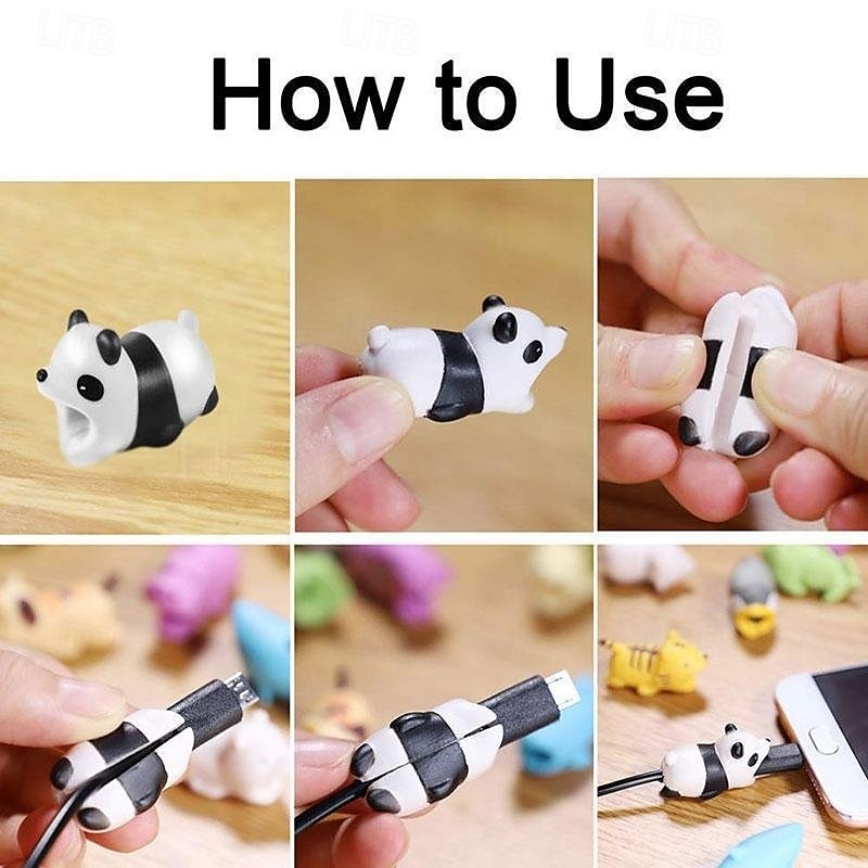 5pcs Animal Bite Cable Protectors Cute Cartoon Animal Wire Covers for Phone Charger Cord Protection Decorative Silicone Cable Saver for iPhone USB Data Cables 2025 - $10.99 –P1