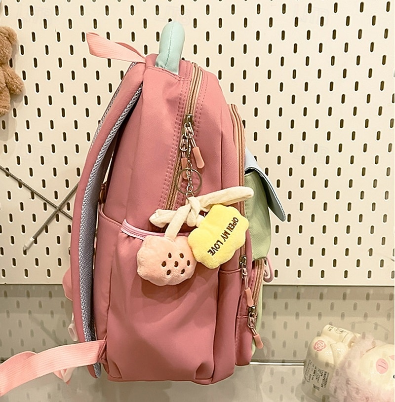 2025年 かわいい十代の女の子用スクールバックパック、装飾チャーム付き - 新学期や普段使いに最適な軽量パステルカラーのブックバッグ  コレクション – $26.99 –P3