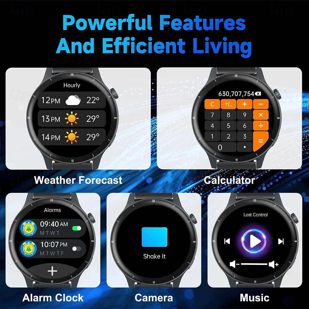 V15Z Orologio intelligente 1.39 pollice Orologio da Corsa Fitness Smartwatch Bluetooth Contapassi Promemoria chiamata Localizzatore di attività Compatibile con Android iOS Da uomo Standby lungo del 2025 a $31.99 –P13