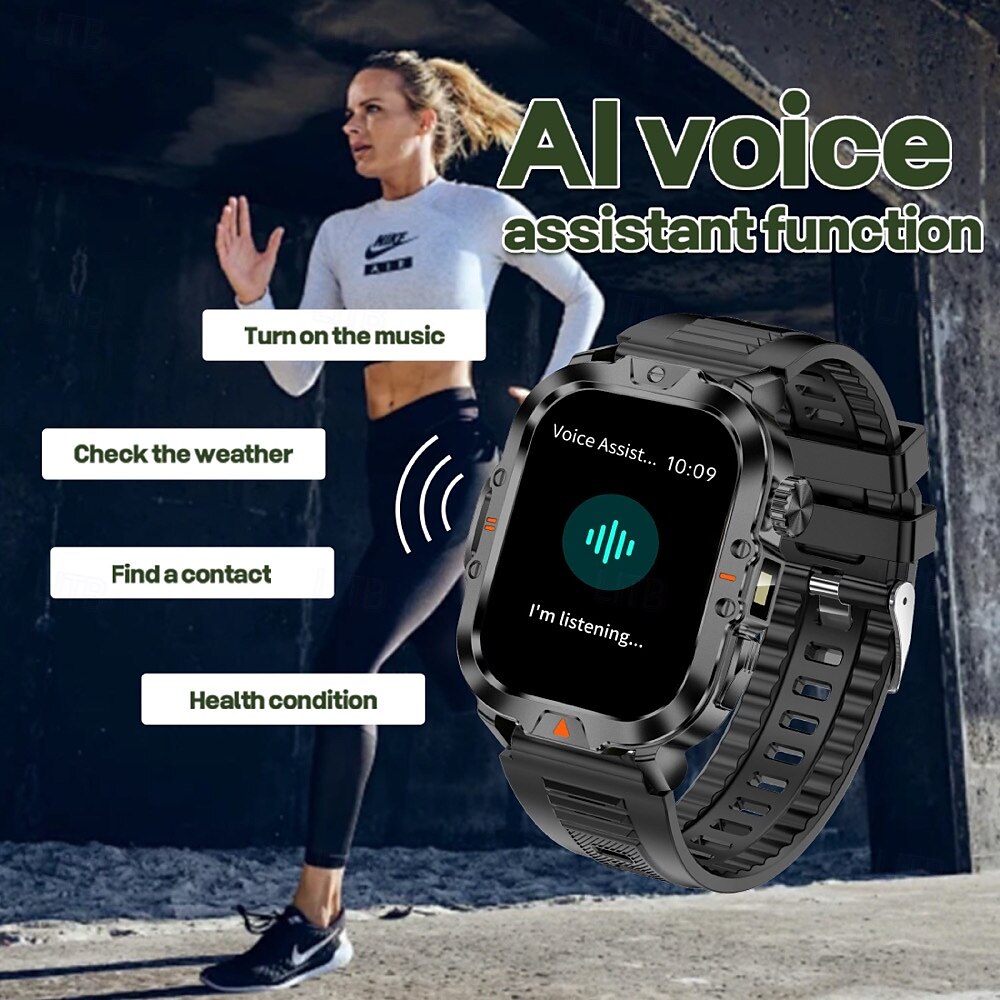 Relógio inteligente 2,01 polegadas smartwatch fitness relógio de corrida bluetooth pedômetro lembrete de chamada rastreador de atividades compatível com android ios homens longa espera à prova d'água de 2025 por $34.99 –P14