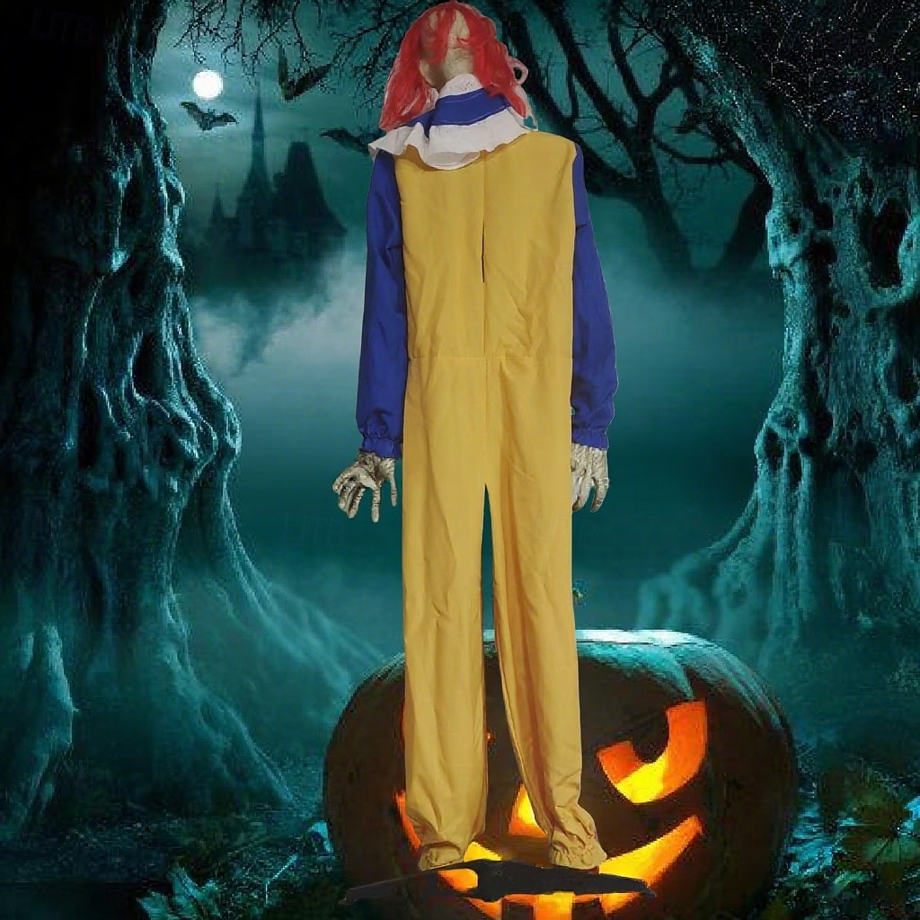 Grote buitenclown met elektrische sensor, geluid en licht, Halloween-tuindecoratie, rekwisieten met beweging, geluid en licht 2025 - $258.89 –P4