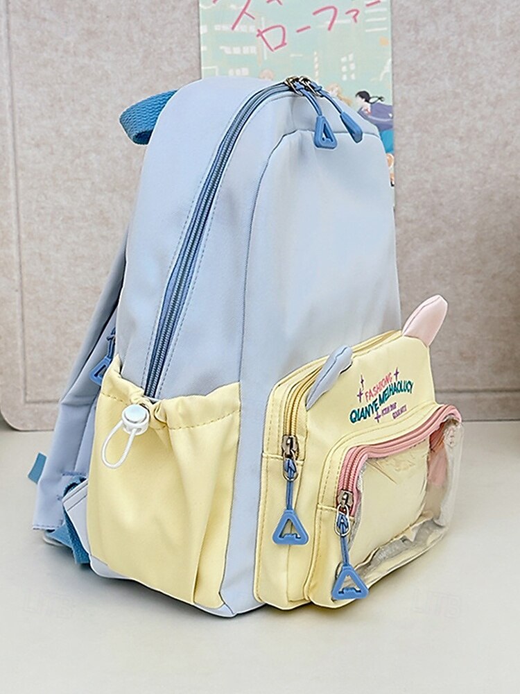 Sac à dos kawaii pour enfant avec oreilles de chat et pochette à cordon – cartable pastel grande capacité pour filles et adolescentes de 2025 ? $19.99 –P6