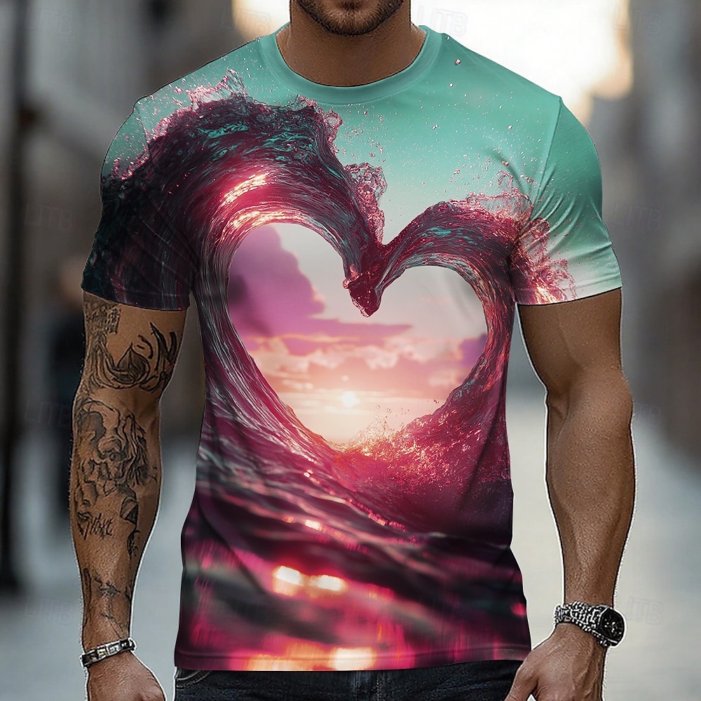 Hombre de impresión en 3D 3D Camiseta Manga Corta Camiseta Impresión 3D Cuello Barco Camisa Exagerado Design Fiesta Calle Casual Amarillo Rosa Morado Verano Primavera Todas las Temporadas Ropa S M L 2025 - $17.99 –P2