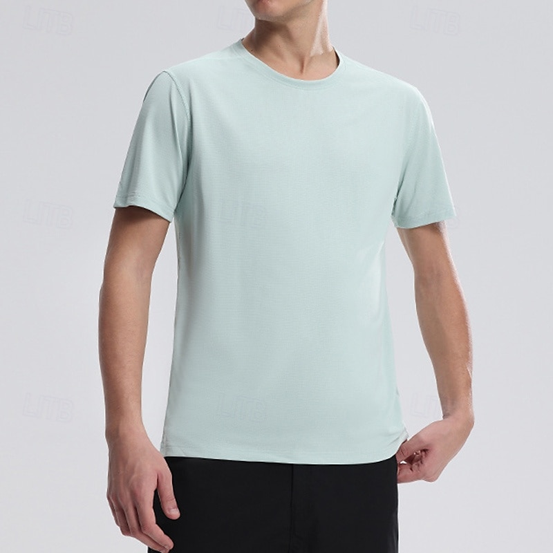 Hombre Camiseta de rendimiento Camiseta deportiva Manga Corta Cuello Barco Camiseta Al aire libre Secado rápido Ligero Reductor del Sudor Transpirable Poliéster Negro Blanco Rojo Tenis Golf Corriendo 2025 - $15.99 –P7