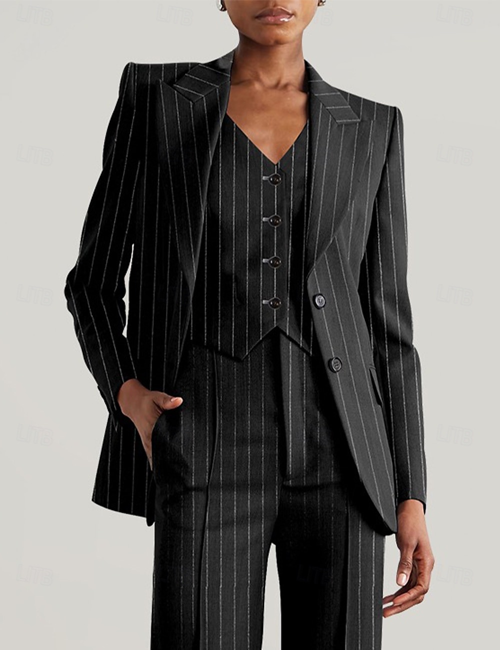 damesblazers moeder van de bruid elegante lange mouwen met knopen effen kleur 2025 - $99.99 –P7