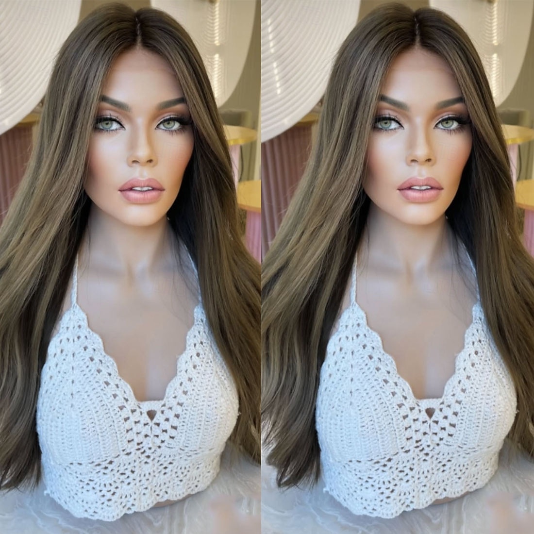 Perruque Cheveux Naturel Rémy 5x5 Fermeture dentelle frontale 13x4 Cheveux Brésiliens Ondulé Auburn Raie au milieu Femmes Densité 130% 150% Cheveux Mèches / Balayage Ligne de Cheveux Naturelle 100 de 2025 ? $331.79 –P3