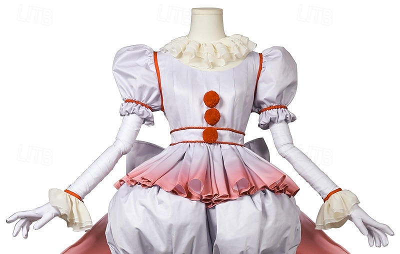 Bohóc Pennywise Halloween Jelmez Azt Borzalom Ijesztő jelmez Felnőttek Női Mindszentek napja Farsang Teljesítmény Parti Egyszerű Halloween jelmezek Kiöltözik 2025 - $94.99 –P6