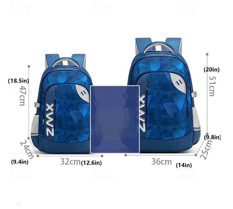 Kids' Large School Backpacks – Lightweight Zipper Bookbags with Side Mesh Pockets for Boys and Girls 2025 - $34.99 –P6