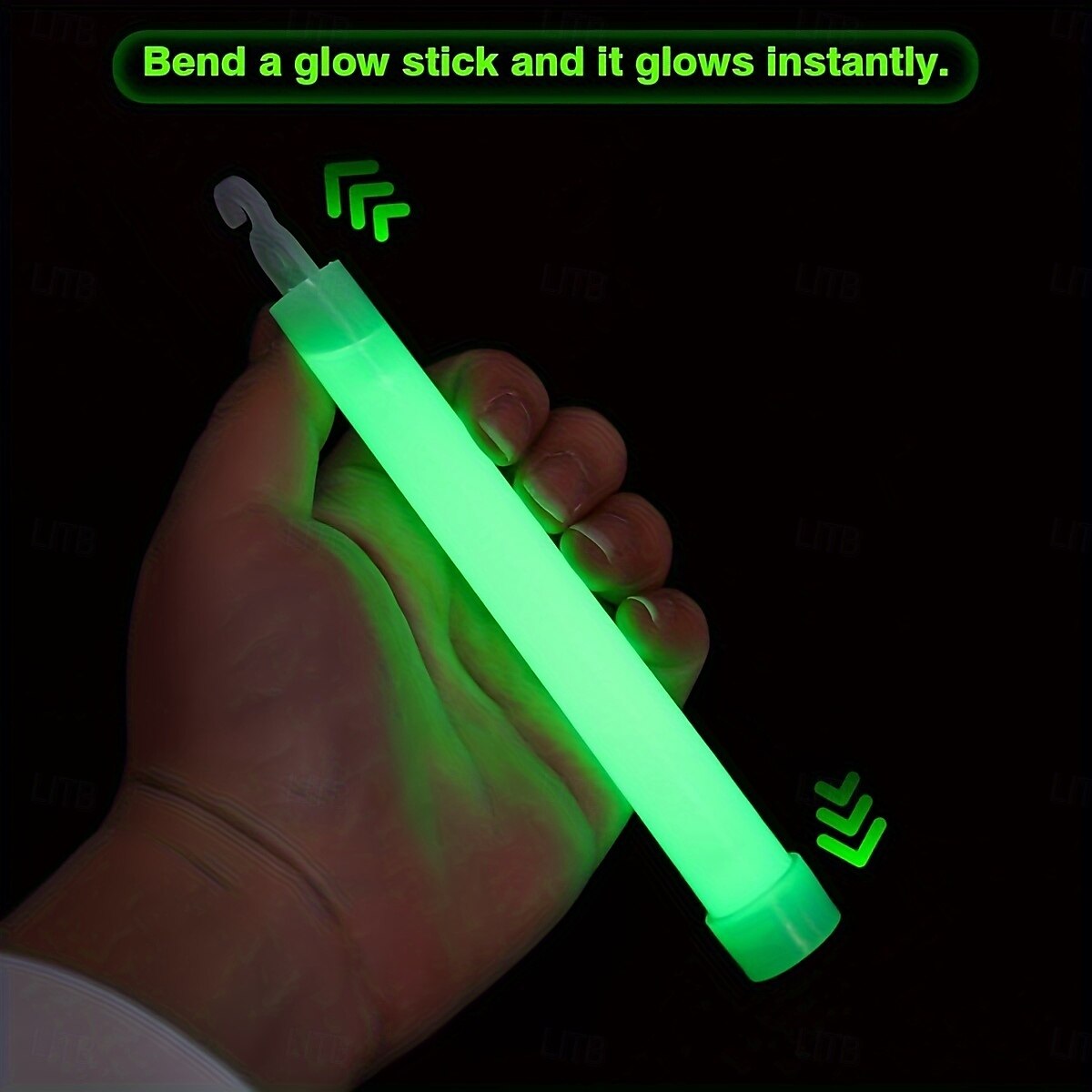 Lampe chimique durable de qualité industrielle à longue durée de vie de 12 heures, grand bâton vert, aucune alimentation requise, idéale pour le camping, les urgences, les fêtes, etc. - accessoires de de 2025 ? $15.49 –P9