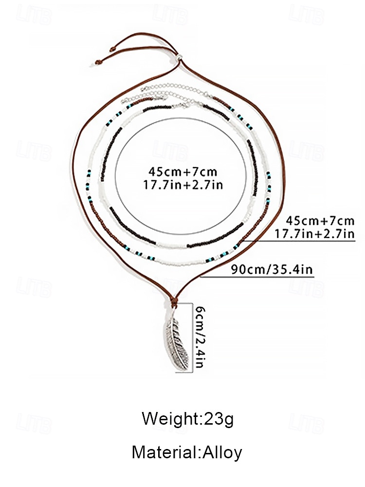 damesketting met meerdere lagen kralen en een sterhanger – boho-stijl acryl- en legeringssieraden voor zomerfeesten en dagelijks gebruik 2026 - $9.99 –P14