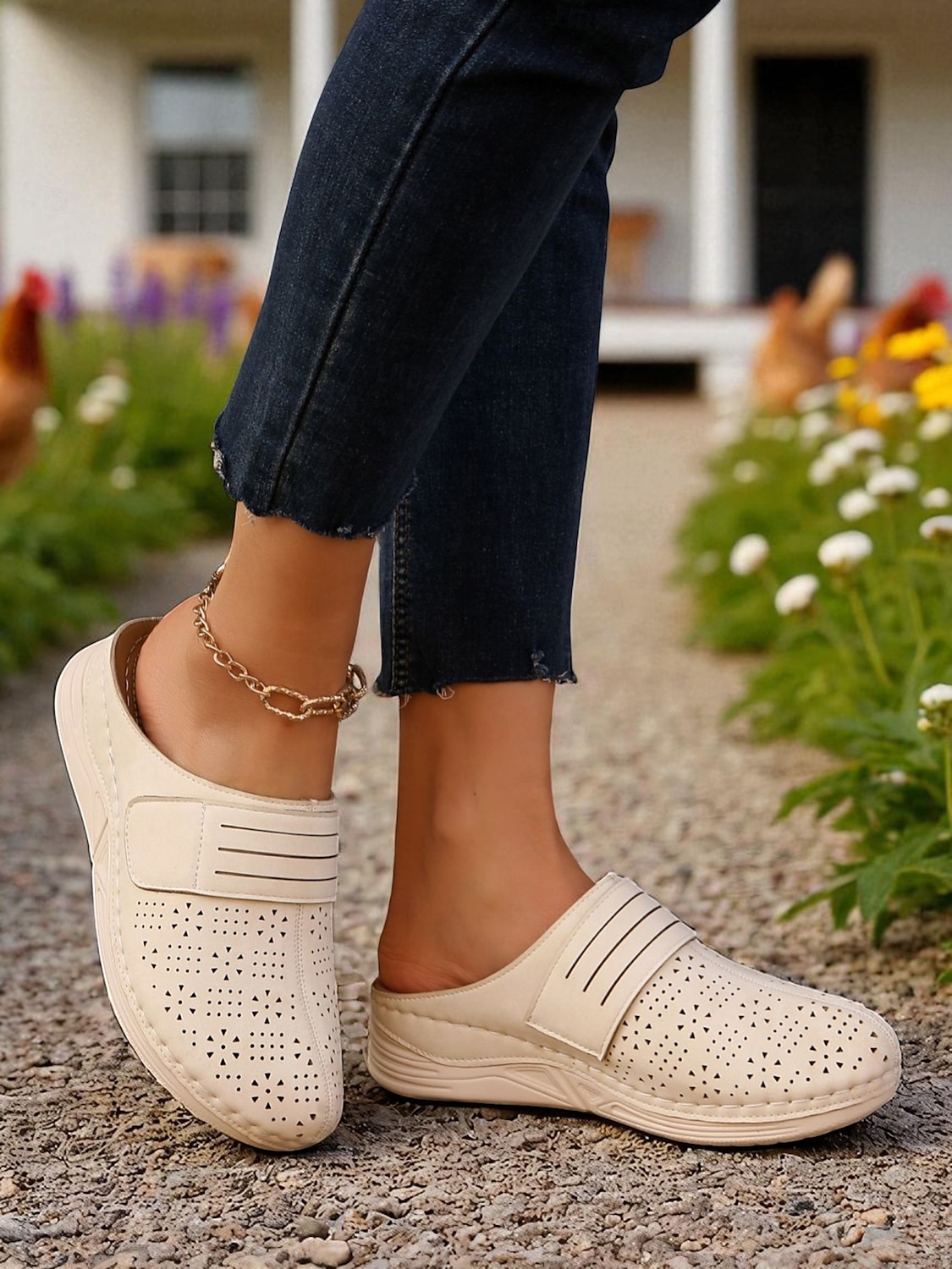 Women's Lightweight Perforated Mules – Breathable Slip-On Shoes for Walking, Travel and Daily Wear 2026 - $24.99 –P4