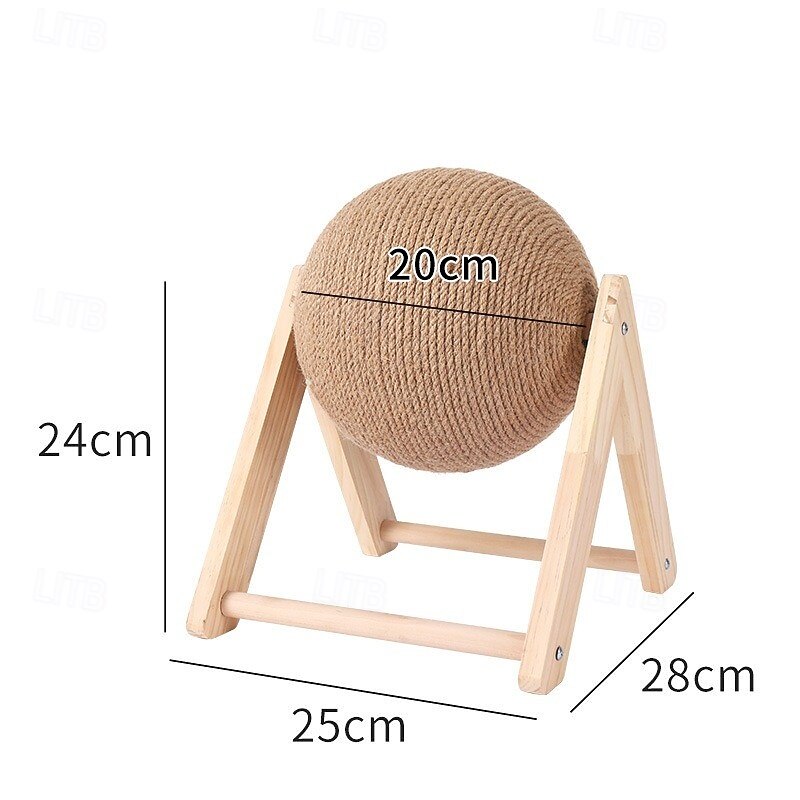Sisal Cat Scratching Ball, Cat Scratcher Ball Toy with Stable Stand, Interactive Exercise Toy for Small Pet Interactive Exercise and Play 2025 - $76.99 –P5