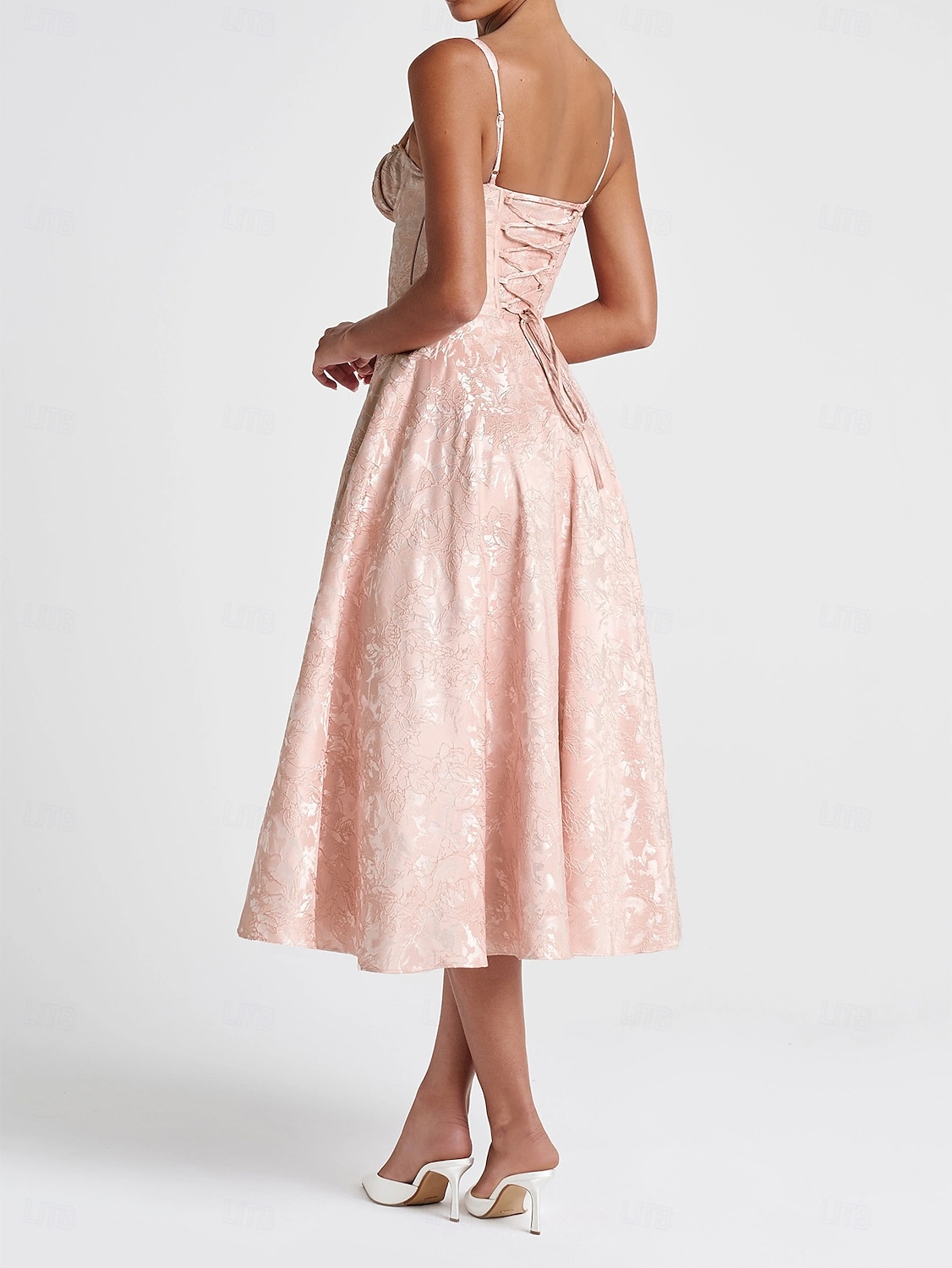 Retró 1950-es Rockabilly Déli Koktélruha Swing ruha Flare ruha Fűző Fit and Flare Virágos Jacquardszövet Női Valentin nap Álarcos mulatság Estély Hazaérkezés Retro témájú buli Felnőttek Ruha Tavaszi 2025 - $53.99 –P2