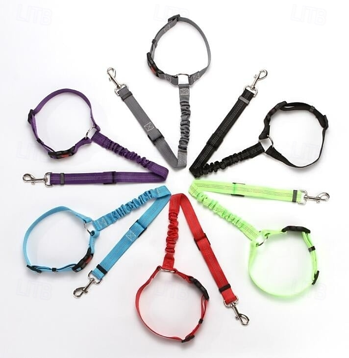 Laisse de voiture réglable pour chien, ceinture de sécurité élastique réfléchissante pour animaux de compagnie, harnais de sécurité multifonctionnel sans traction pour grands chiens, accessoires de de 2025 ? $7.99 –P15