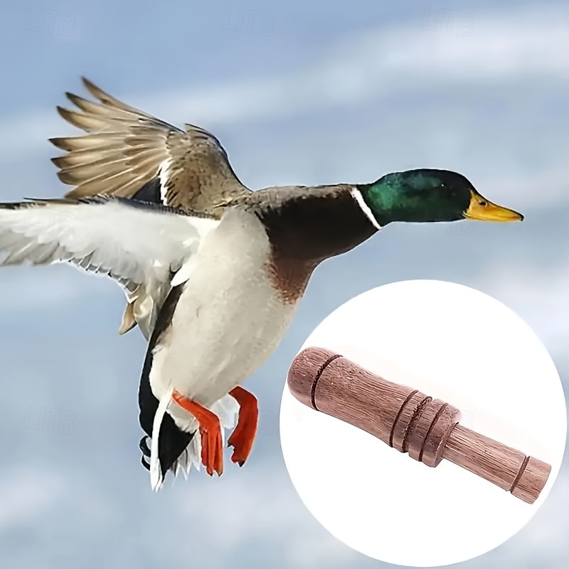 Jagdpfeife aus Holz für Wildenten – realistischer simulierter Klangeffekt, robuste Holzkonstruktion, Outdoor-Jagdzubehör für die Gänsejagd und mehr 2025 - $21.99 –P5