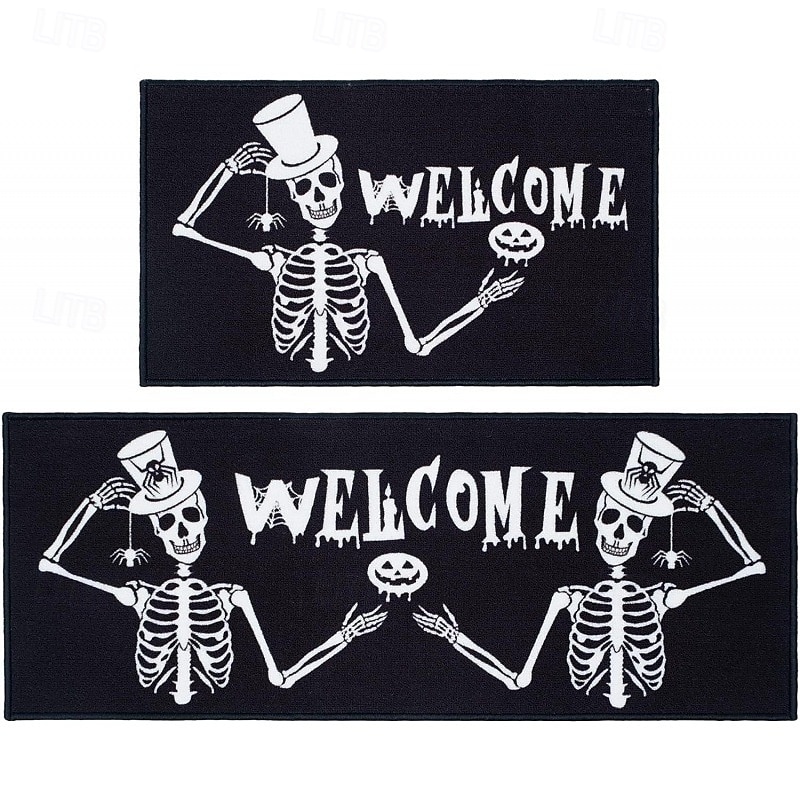 2pcs Halloween Kitchen Rugs and Mats Non-Slip Anti-Fatigue Kitchen Rug Set for Entryway ,Kitchen and Laundry 2025 - $2.49 –P9