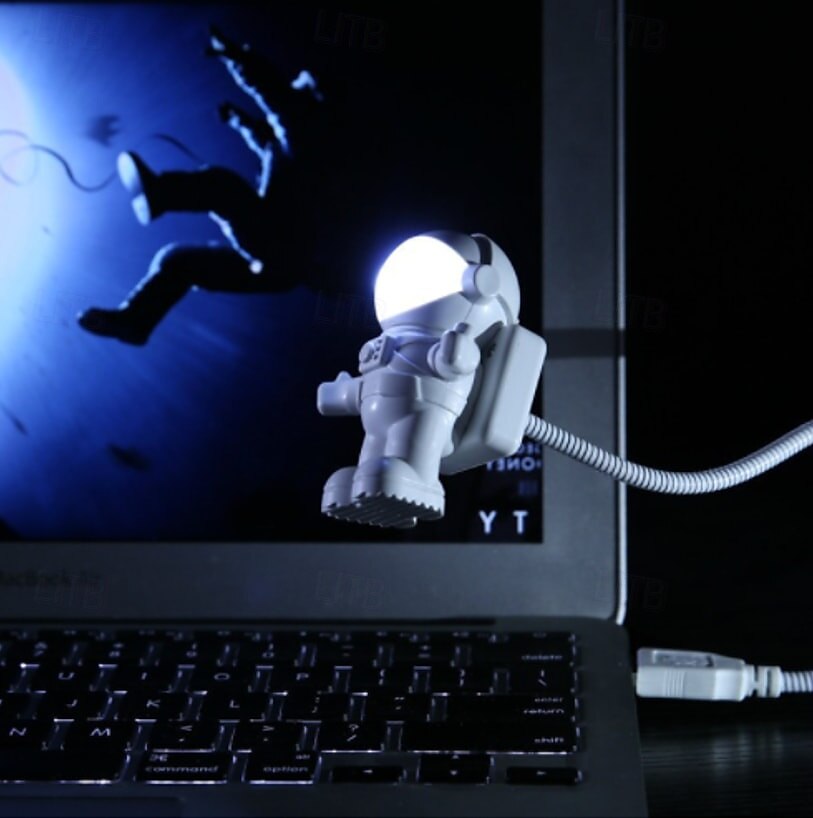 1 kpl mini astronautin usb-säädettävä seuralainen luku- ja silmäsuojavalo kytkimellä astronautin näppäimistövalon täyttövalo luova tunnelma led-valo asuntolan toimisto kannettava yövalo 2025 - $7.99 –P4
