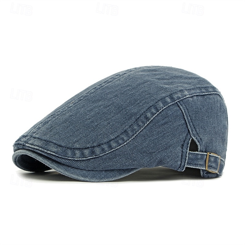 Męskie Kapelusz Ascot Kapelusz gazeciarza Czarny Wino 100% bawełna Moda Codzienny Ulica Codzienny Równina Regulowany Filtr przeciwsłoneczny Oddychający 2025 - $9.99 –P2