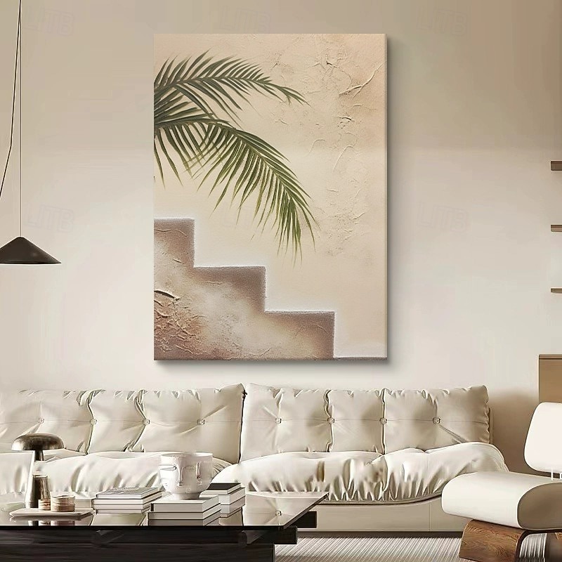 Handmade Oil Paintings Canvas Wall Art Decoration Modern Wabi-Sabi Style Large Leaves for Home Dining Room Decor Rolled Frameless Unstretched Painting 2026 - $61.99 –P3