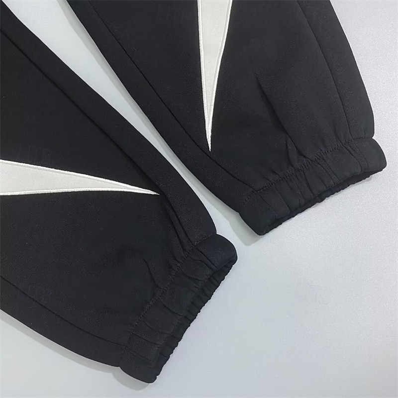 Herren Sporthose Jogginghose Hose Tasche Elastischer Bund Kordelzug Farbblock Komfort Sport im Freien Täglich Mode Lässig Schwarz Mikroelastisch 2025 - $27.99 –P6
