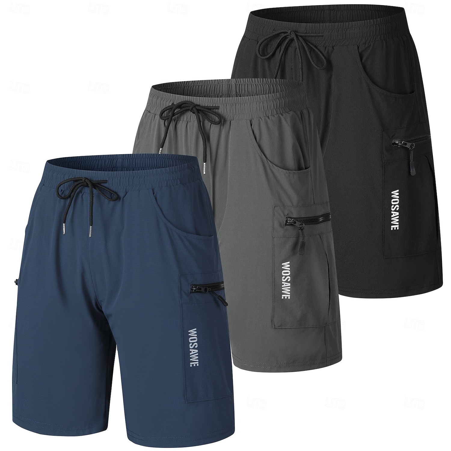 wosawe zomer racefiets speed mountain shorts multifunctionele fietsbroek met zakken ademend snel drogend fietsshirt bd129 2025 - $46.99 –P2